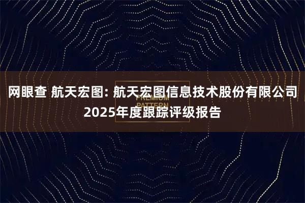 网眼查 航天宏图: 航天宏图信息技术股份有限公司2025年度跟踪评级报告